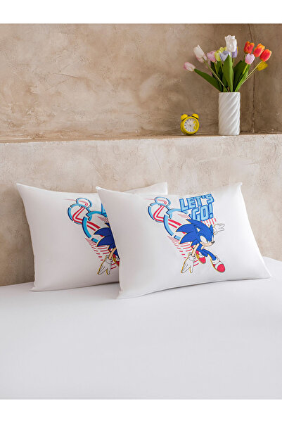 LC Waikiki Blue Sonic Printed Pillowcase 100% Cotton 2-Pack 50X70 cm