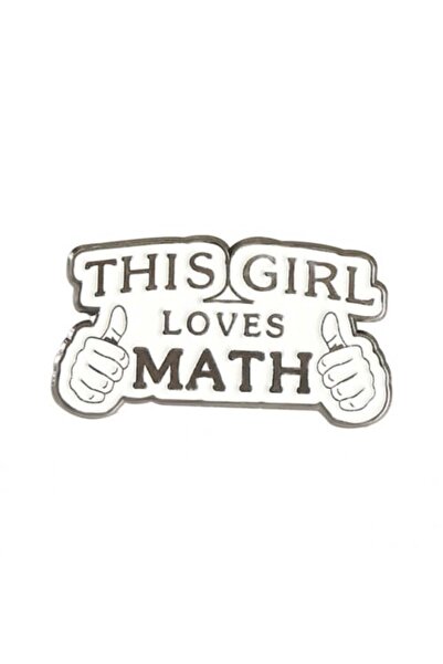 Cloud Pins A brooch with the caption "This girl loves math."