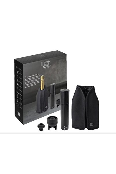 Peugeot Μαύρο ηλεκτρικό ανοιχτήρι μπουκαλιών με ψυγείο 21 εκ. 210939