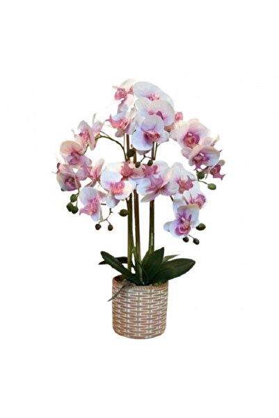 Noname Orhidee artificiala alb&minus;mov in ghiveci 60 cm Peva