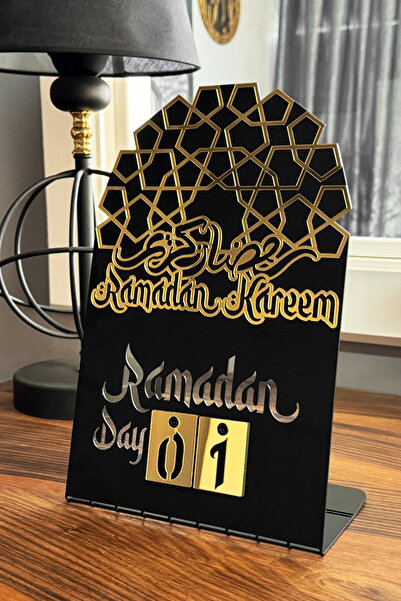 Saatistan Şık Metal Akrilik Ramazan Takvimi, Ev ve Ofis Dekorasyonu