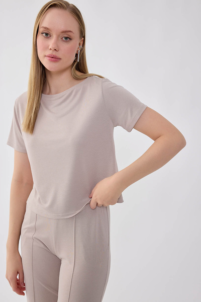 Vitrin Short Sleeve Comfortable Blouse
