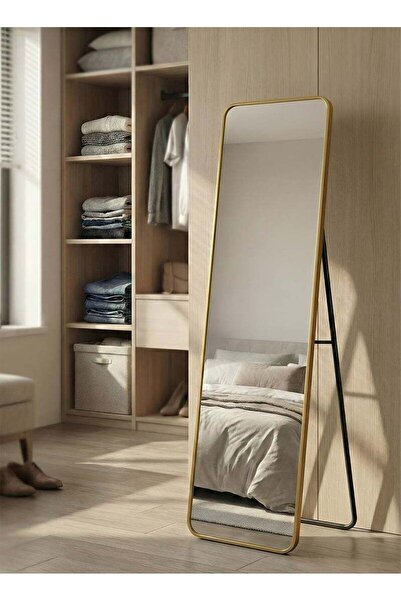 M SMART Full-length mirror 120x30 cm with rounded edges, with stand and metal...