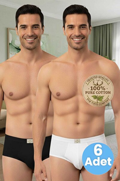 Uniquetrenders Men's 100% Cotton 6-Piece Combed Cotton Briefs