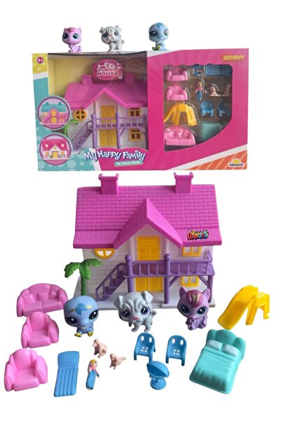 tmtoysandmore Oyuncak Ev Seti Miniş Evi 3 Adet Minişli Sevimli Minişler