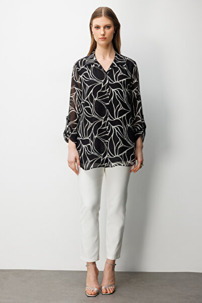 Ekol Polo Yaka Transparan Gömlek 2538