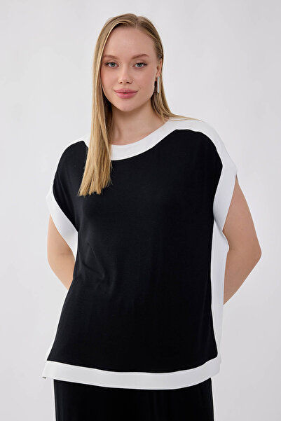 Vitrin Two Color Casual Blouse