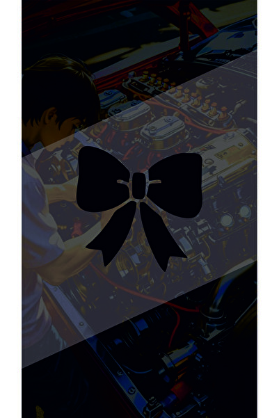 sticker Fiyonk Kurdele 5x5cm Oto Kurdele Araba, Motosiklet, Kask veLaptop Fol...