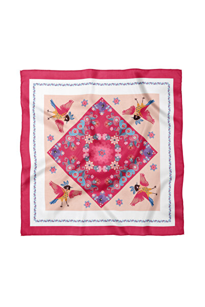 Sultan İpek Bird Patterned Scarf / Bandana 50X50Cm