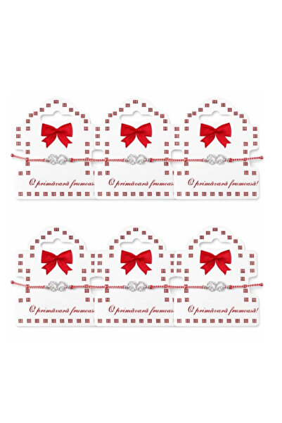 OEM Set 6 Brățări Mărțișor cu Fluturi Argintii