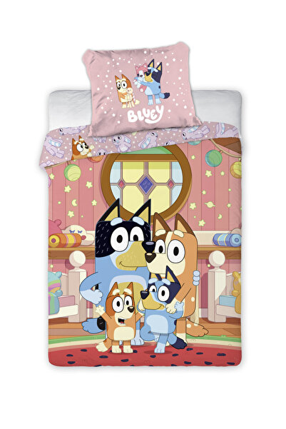 bluey At Home children's Duvet Cover Set , kindergarten 100×135cm, 40×60 cm