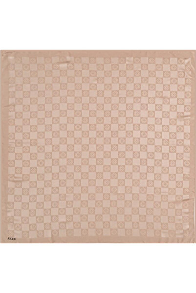 Aker Monogram Checkers Scarf - Stone 982