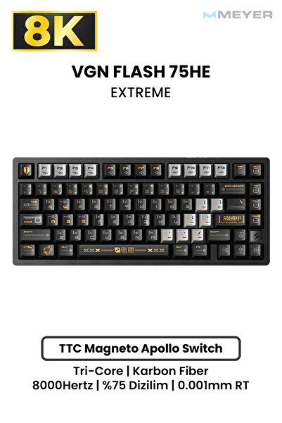 Meyer Gaming VGN FLASH 75HE EXTREME Alüminyum Hall Effect Rapid Trigger Mekan...
