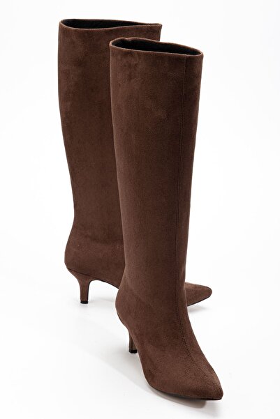 Zerenyus Exi̇n-Syt-2025 Premium Brown Suede Daily Women's Boots