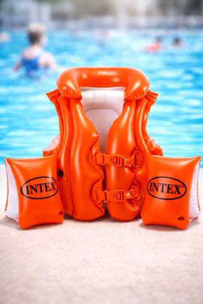 Fidan oyuncak Intex 6-9 Years Double Swimming Learning Set – Adjustable Life ...