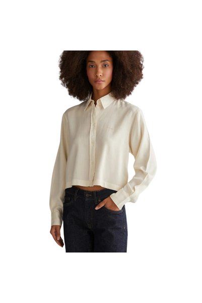 Gant Kadın Krem Crop Fit Gömlek