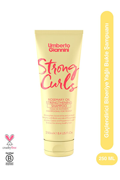Umberto Giannini Strong Curls - Güçlendirici Biberiye Yağlı Bukle Şampuanı