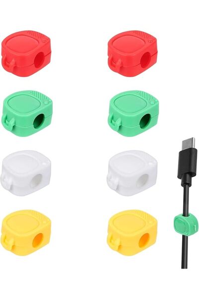 The Bros 8 قطع من مشابك تنظيم الكابلات، حوامل كابلات سلكية مع لاصق قوي من 3M،...