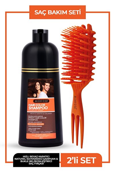 Morfose Hızlı Beyaz Kapatıcı Naturel Kahve 420 ml Şampuan+Bukle Belirginleşti...