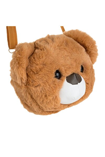 OEM Brown Plush Bear Purse for Children, size 25x10x19cm