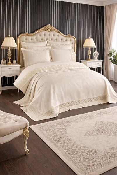 DEMİR TEKSTİL Hürrem Sultan 9 Piece Bridal Set