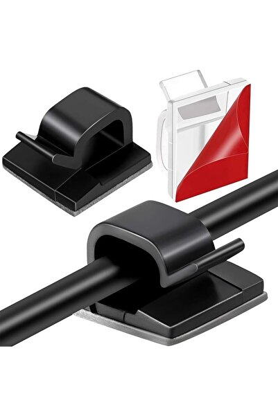 The Bros مشابك كابلات، 100 قطعة من مشابك الكابلات ذاتية اللصق، مشابك أسلاك ال...