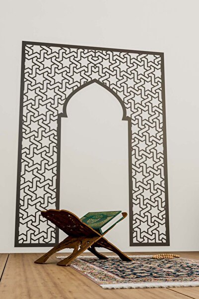 Saatistan Ahşap Mihrap Duvar Dekoru, İslami Ev ve Ofis Sanatı, Cami Şıklığı