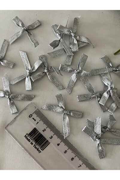 partici dükkanı Міні-готова бантик - атласний бантик - сріблясто-сірий колір ...