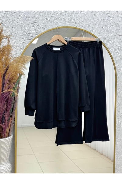 MİHRA STORE Evrenay Front and Sleeve Stitched Six Oval Trousers Suit-Mf1879 B...