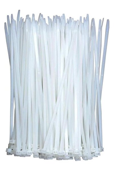 The Bros أربطة كابلات بيضاء بطول 250 مم (عبوة من 200 قطعة) سلك بقوة شد 18 كجم...