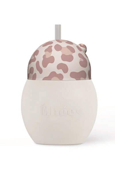 Elhee Leak-Proof Drinking Cup Pink Leopard 240 ml