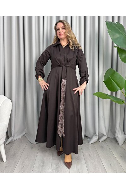 FUNDA فستان قميص شيماي باللون البني