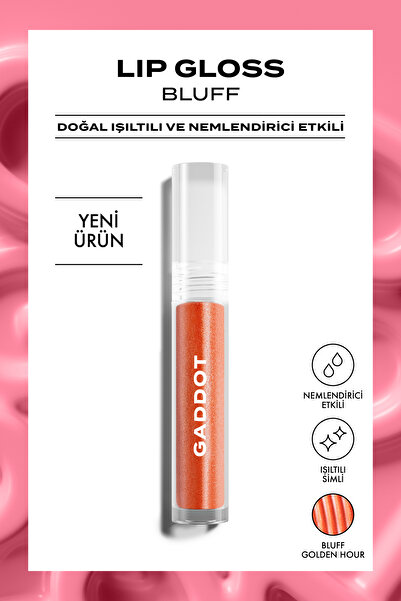 Gaddot Bluff Lip Gloss – Işıltılı Şeftali Tonlu Dudak Parlatıcısı