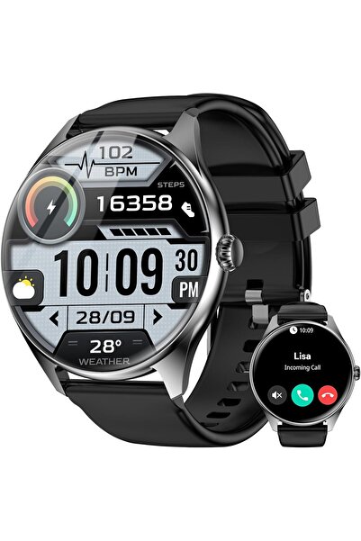 HYX mart Watches for Men Women with 1.43" AMOLED Display, 7-Day Battery 120+ ...