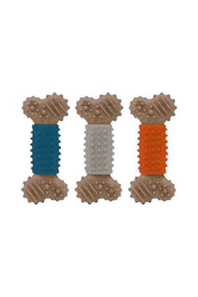 FOXMAG24 Set de 3 jucării pentru câini, în formă de os, multicolore