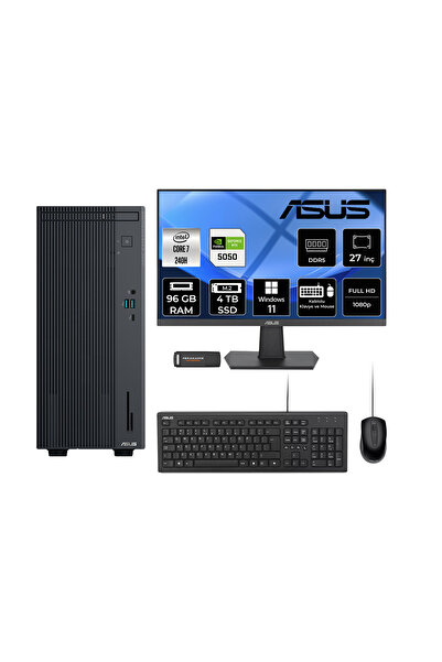 ASUS ExpertCenter P500 Core7 240H 96GB 4TB SSD RTX5050/8GB W11P Masaüstü Bilg...