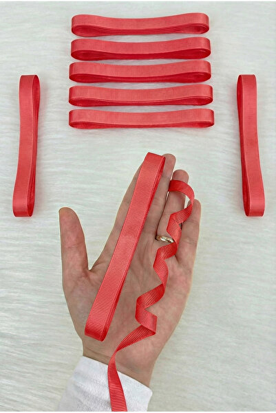 ZEYMERADE Panglică Grosgrain cu flori de rodie 1 cm 10 metri, Bohça Çeyiz Nun...