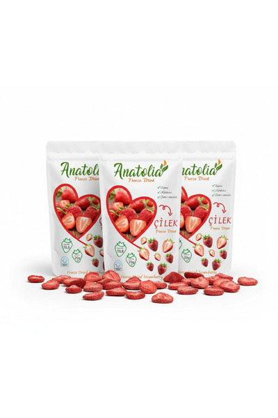Anatolia Freeze Dried Strawberry Chips Strawberry-Freeze Dried Strawberry 3-Pack