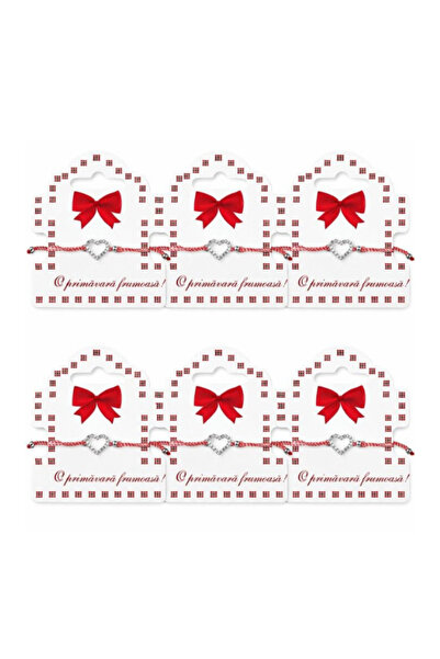 OEM Set of 6 Martisoure Bracelets – Heart with Crystals