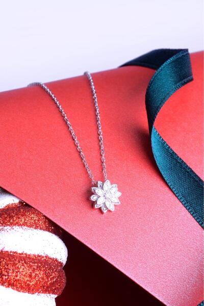 innuendo jewelery 925 Ayar Gümüş Açan Lotus Çiçeği Kolye