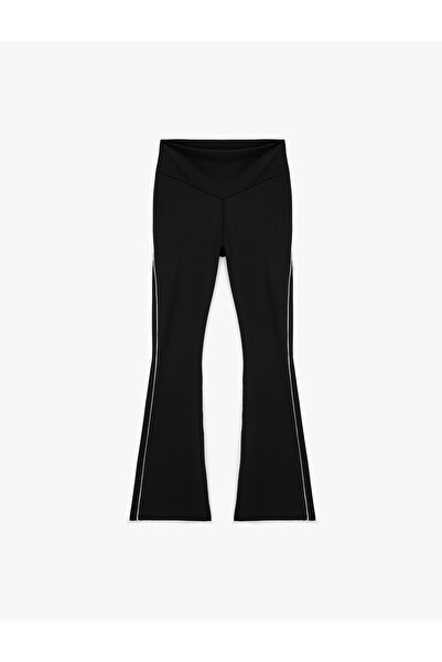 Koton Ribbed Slim Fit High Waist Spanish Leg Sports Leggings
