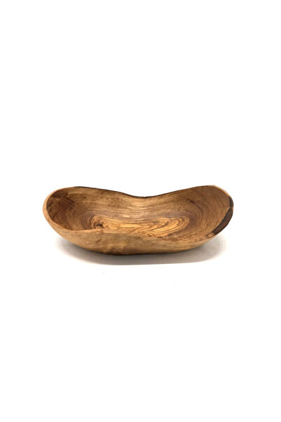 das Olivenholzbrett Rustic oval olive wood bowl, 14-16 cm, for snacks and ser...
