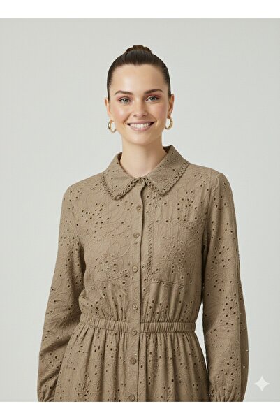 Kayra Bel Detaylı Maksi Elbise 23062