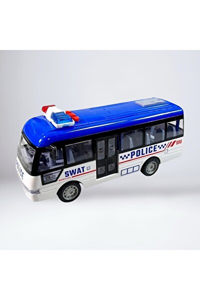 Universul Jucăriilor Police Bus with Lights and Sounds – Friction Power, Bump...