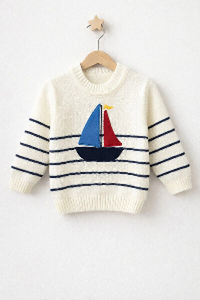 My Hanne Striped Sailing Boy's Sweater 4096
