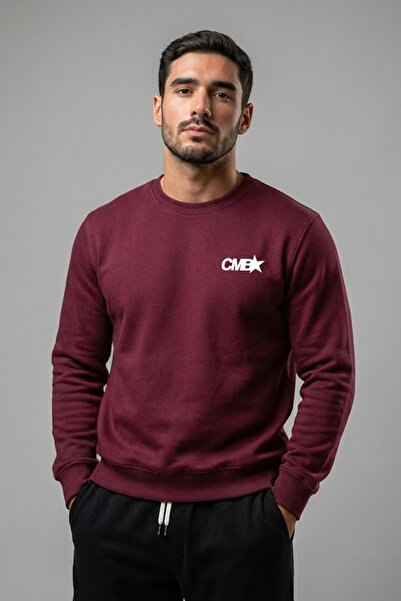 COMBİNE MİCHAİL Мъжка блуза с принт CMB в цвят бордо