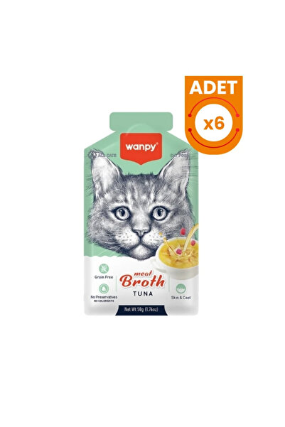 Wanpy Ton Balıklı Tahılsız Kedi Çorbası 6 Adet 50 Gr
