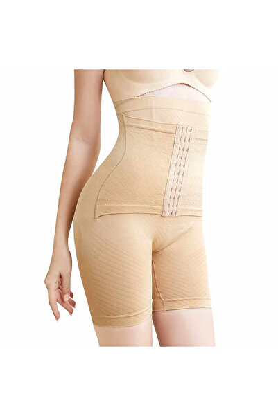 Zenva Shapewear short tights with integrated postpartum abdominal belt, Cream...