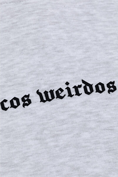 Cos Weirdos Gray Gray Basic Oversized Hoodie Sweatshirt