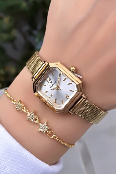 Daniel Klein Minimal Women's Wristwatch Steel Band Gold Color Bracelet Gift D...